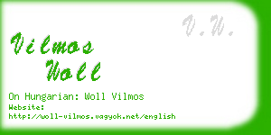 vilmos woll business card